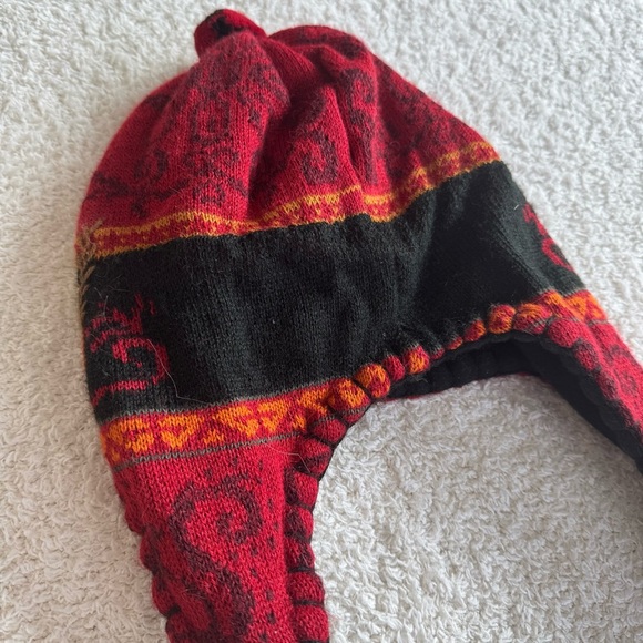 Inca’s Inc 100% Baby Alpaca Peruvian Hat embroidered boho hippie Beanie B - Picture 5 of 7